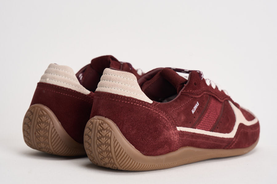 Sneakers donna in suede bordeaux e panna S101114 11 ALOHAS 