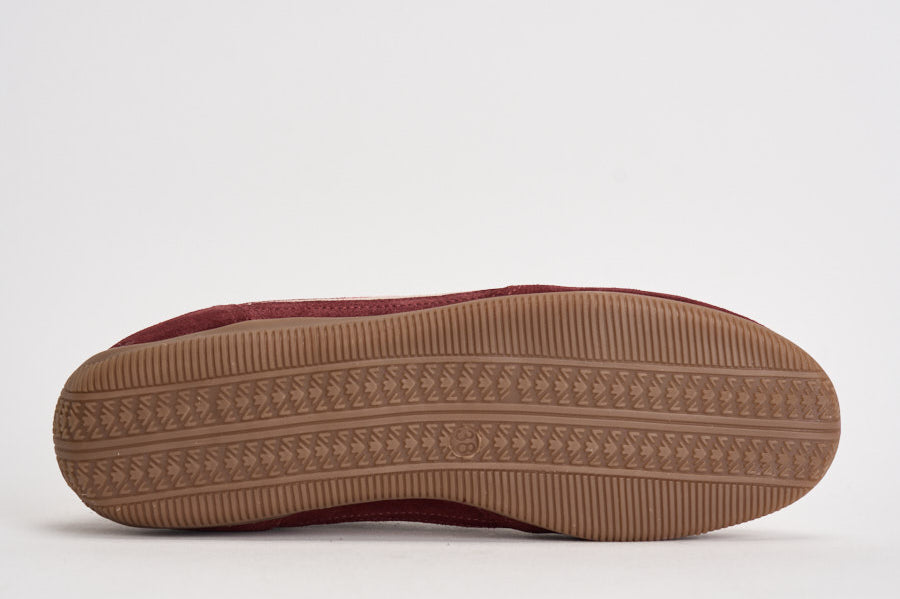 Sneakers donna in suede bordeaux e panna S101114 11 ALOHAS 