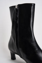 Stivaletti donna in pelle lucida neri S101164 01 ALOHAS 