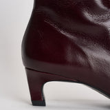 Stivaletti donna in pelle lucida bordeaux. S101164 02 ALOHAS 