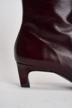 Stivaletti donna in pelle lucida bordeaux. S101164 02 ALOHAS 