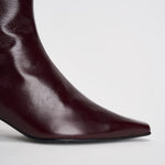 Stivaletti donna in pelle lucida bordeaux. S101164 02 ALOHAS 