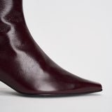 Stivaletti donna in pelle lucida bordeaux. S101164 02 ALOHAS 
