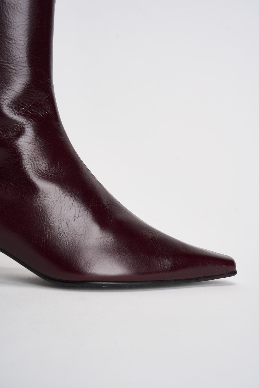 Stivaletti donna in pelle lucida bordeaux. S101164 02 ALOHAS 