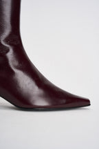 Stivaletti donna in pelle lucida bordeaux. S101164 02 ALOHAS 