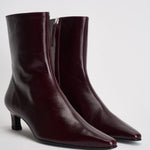 Stivaletti donna in pelle lucida bordeaux. S101164 02 ALOHAS 