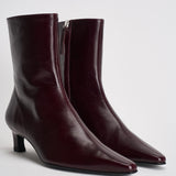 Stivaletti donna in pelle lucida bordeaux. S101164 02 ALOHAS 