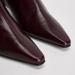 Stivaletti donna in pelle lucida bordeaux. S101164 02 ALOHAS 