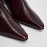 Stivaletti donna in pelle lucida bordeaux. S101164 02 ALOHAS 