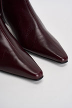 Stivaletti donna in pelle lucida bordeaux. S101164 02 ALOHAS 