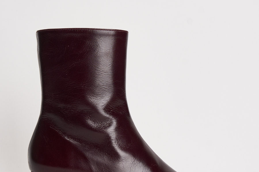 Stivaletti donna in pelle lucida bordeaux. S101164 02 ALOHAS 