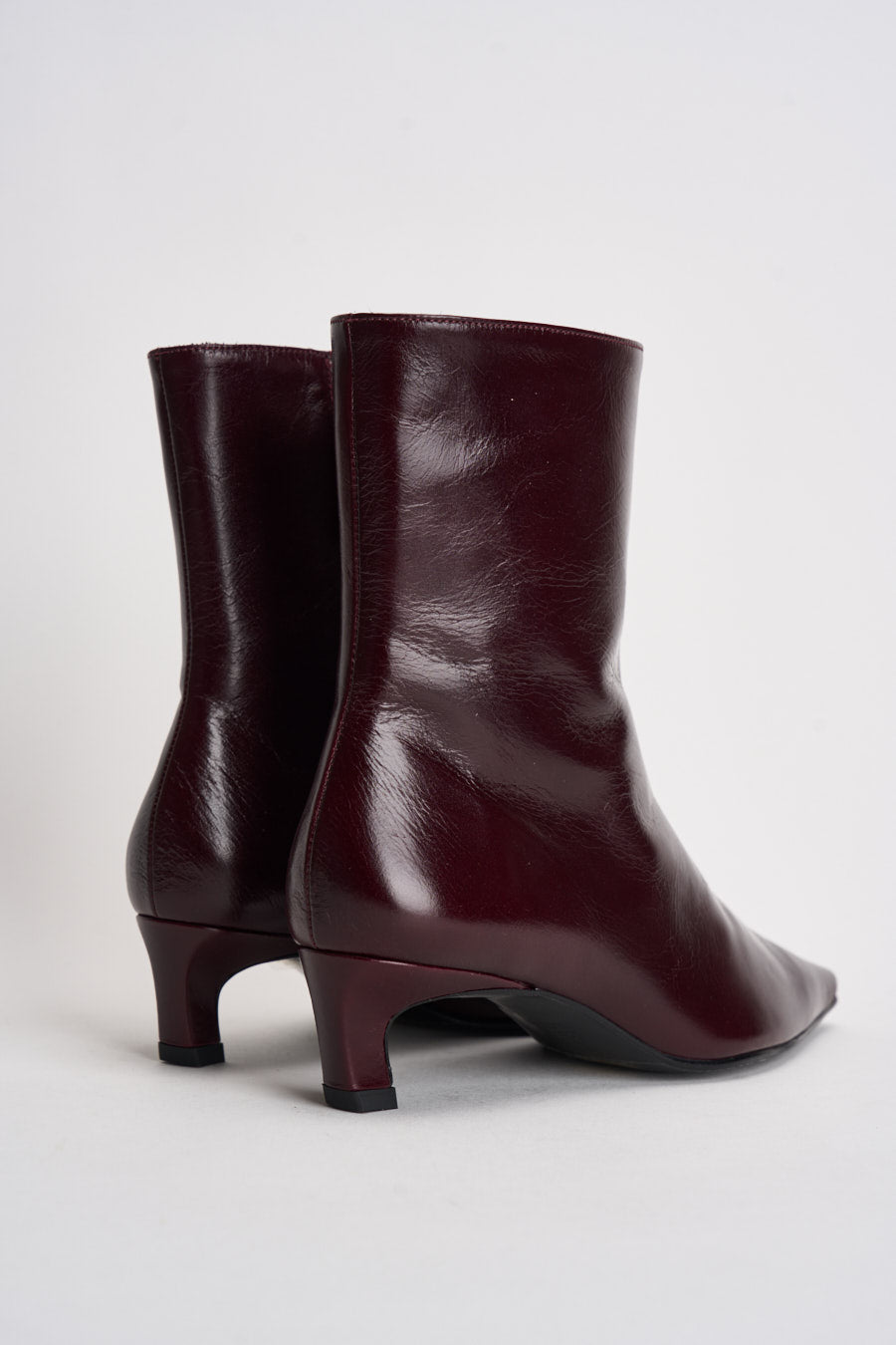 Stivaletti donna in pelle lucida bordeaux. S101164 02 ALOHAS 