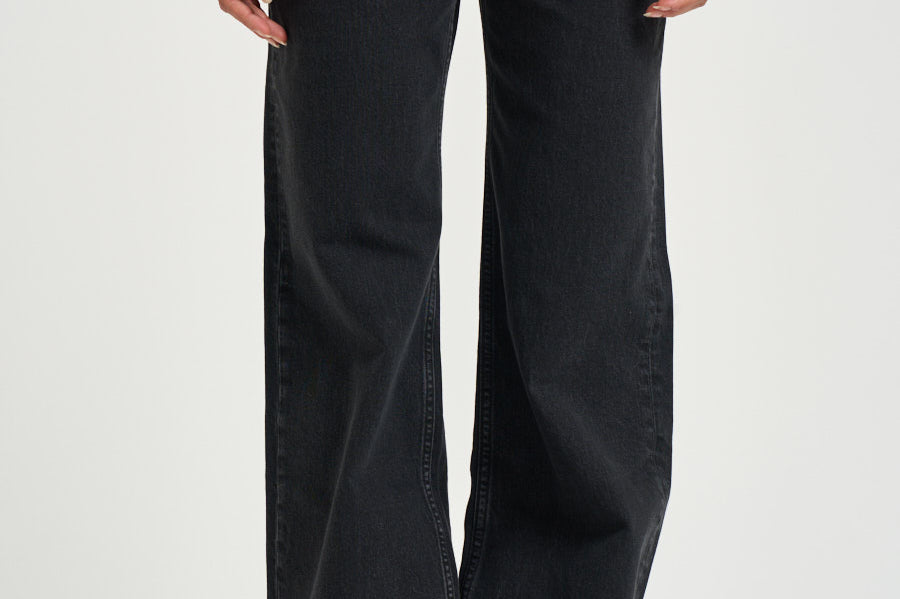 Jeans donna Hugh in denim nero 1134 009 ANINE BING 