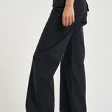 Jeans donna Hugh in denim nero 1134 009 ANINE BING 