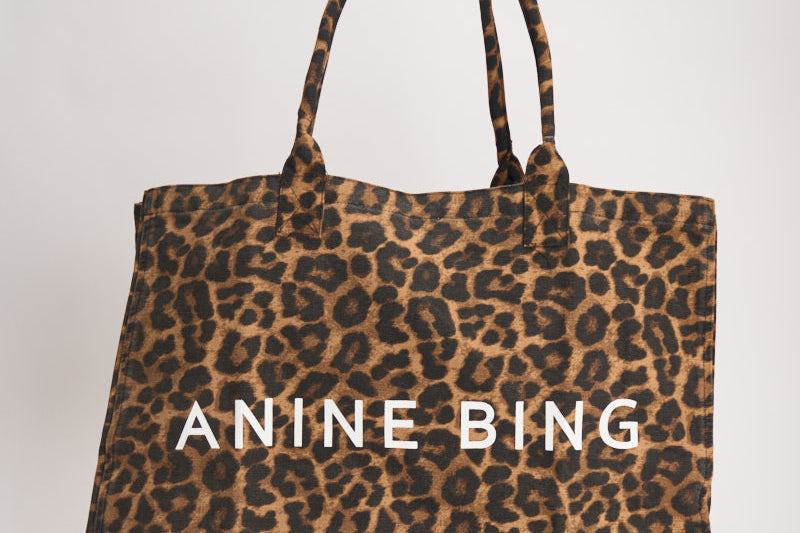 Borsa donna Leo Canvas Tote shopper animalier 11841 MTL59 ANINE BING 