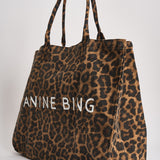 Borsa donna Leo Canvas Tote shopper animalier 11841 MTL59 ANINE BING 