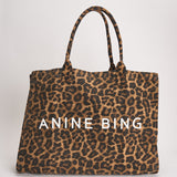 Borsa donna Leo Canvas Tote shopper animalier 11841 MTL59 ANINE BING 