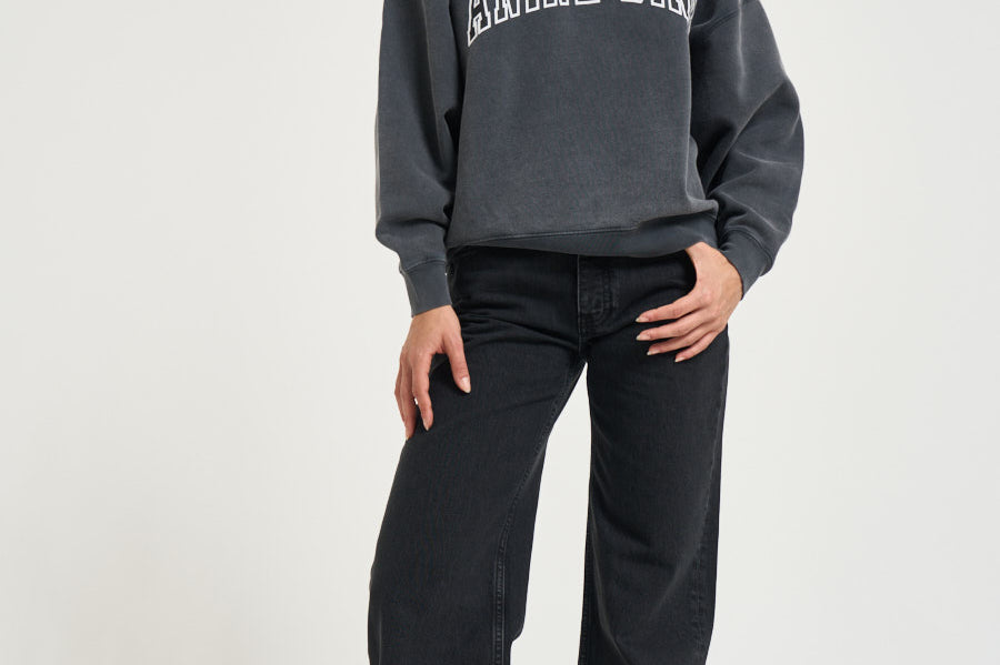 Felpa donna Miles Sweatshirt over grigio antracite 12490 WBL1 ANINE BING 