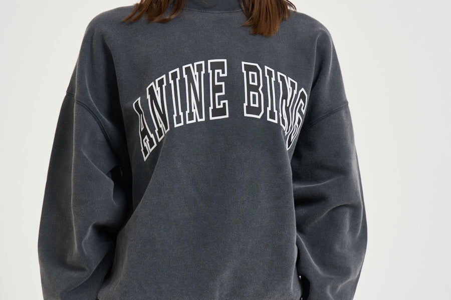Felpa donna Miles Sweatshirt over grigio antracite 12490 WBL1 ANINE BING 
