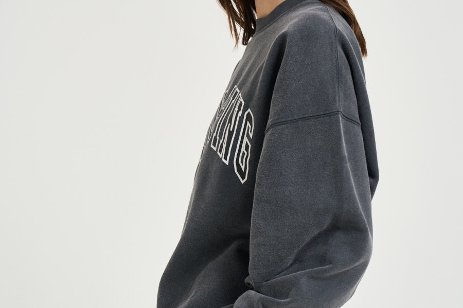 Felpa donna Miles Sweatshirt over grigio antracite 12490 WBL1 ANINE BING 