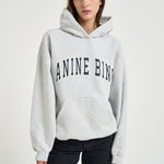 Felpa donna con cappuccio grigio mèlange 12493 GRM1 ANINE BING 
