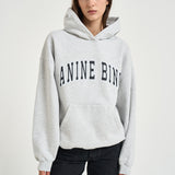 Felpa donna con cappuccio grigio mèlange 12493 GRM1 ANINE BING 