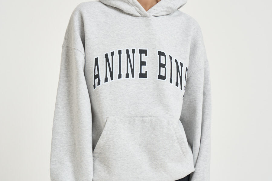 Felpa donna con cappuccio grigio mèlange 12493 GRM1 ANINE BING 