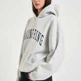 Felpa donna con cappuccio grigio mèlange 12493 GRM1 ANINE BING 