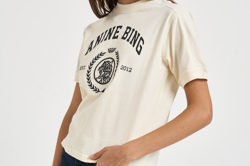 T-shirt donna Jaylin Tee girocollo panna 12505 WKHA3 ANINE BING 