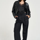 Giacca donna rory in pelle nera 12573 BLK81 ANINE BING 