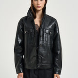 Giacca donna rory in pelle nera 12573 BLK81 ANINE BING 
