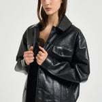 Giacca donna rory in pelle nera 12573 BLK81 ANINE BING 