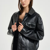 Giacca donna rory in pelle nera 12573 BLK81 ANINE BING 
