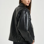 Giacca donna rory in pelle nera 12573 BLK81 ANINE BING 