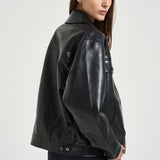 Giacca donna rory in pelle nera 12573 BLK81 ANINE BING 