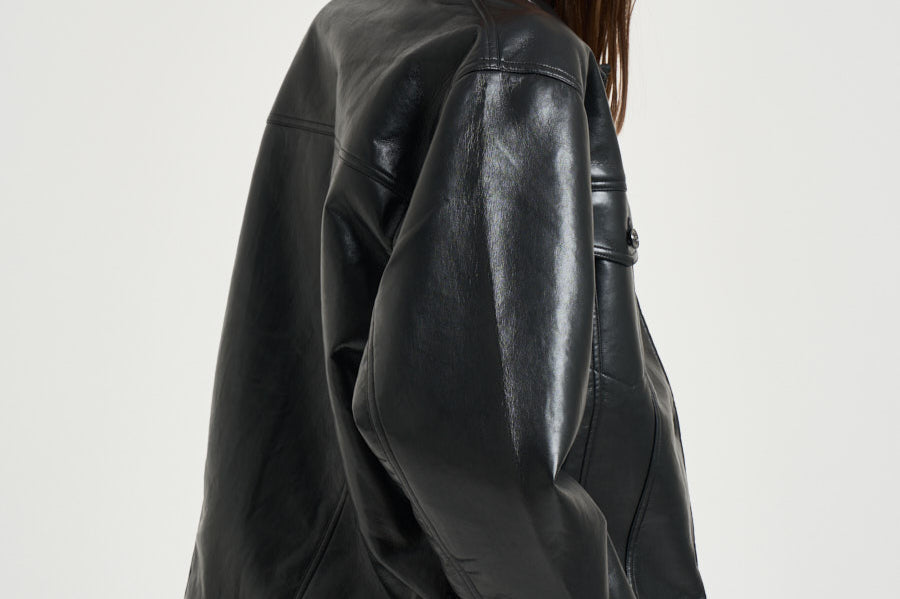 Giacca donna rory in pelle nera 12573 BLK81 ANINE BING 