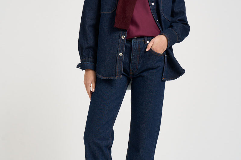 Camicia donna in denim blu scuro 12588 WHD100 ANINE BING 