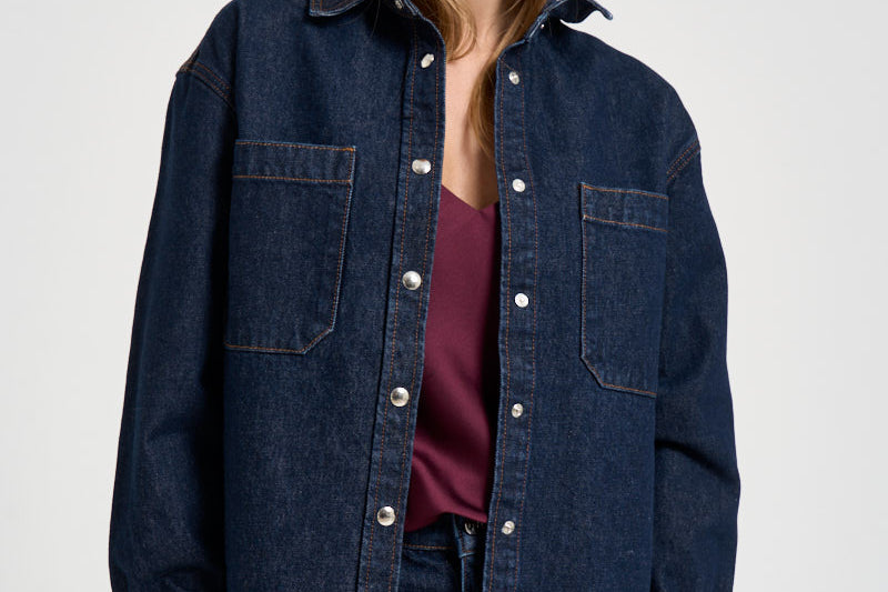 Camicia donna in denim blu scuro 12588 WHD100 ANINE BING 
