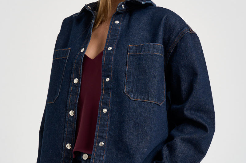 Camicia donna in denim blu scuro 12588 WHD100 ANINE BING 