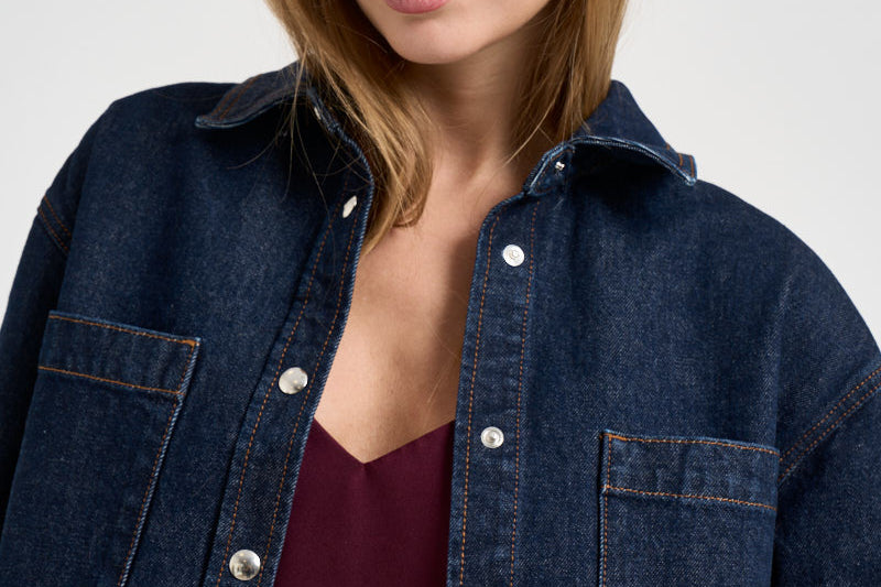 Camicia donna in denim blu scuro 12588 WHD100 ANINE BING 