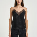 Top donna Mael satinato nero 12602 BLK26 ANINE BING 