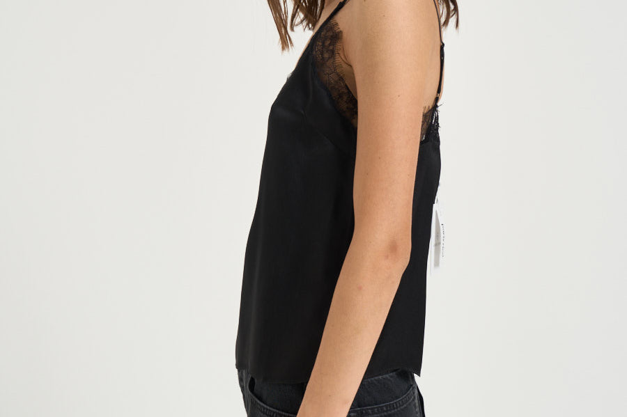 Top donna Mael satinato nero 12602 BLK26 ANINE BING 