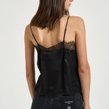 Top donna Mael satinato nero 12602 BLK26 ANINE BING 