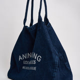 Borsa donna in tela blu 12677 WHD93 ANINE BING 