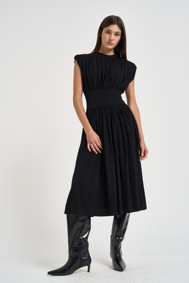 Abito donna midi Fran Dress nero 12685 BLK26 ANINE BING 