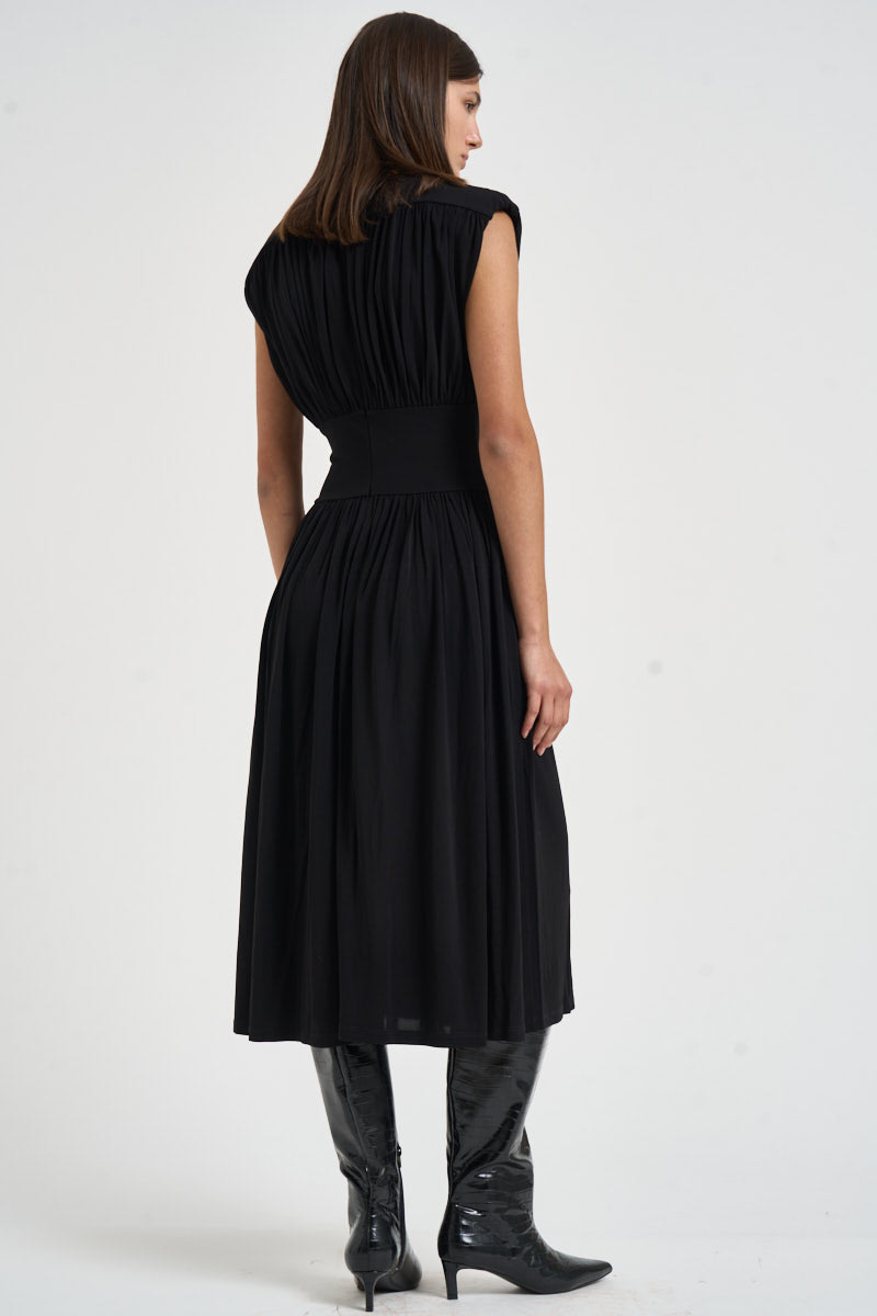 Abito donna midi Fran Dress nero 12685 BLK26 ANINE BING 