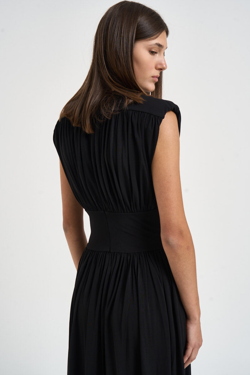 Abito donna midi Fran Dress nero 12685 BLK26 ANINE BING 