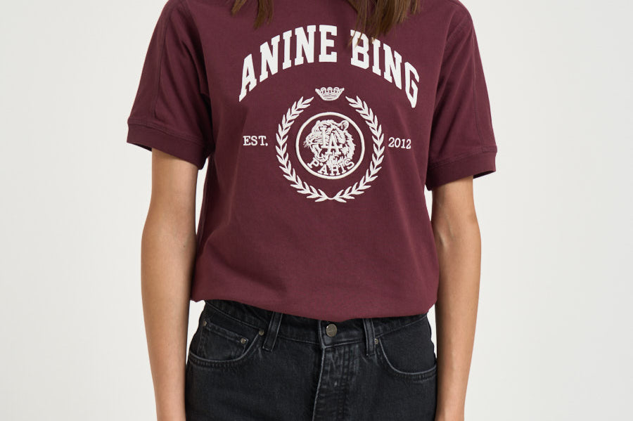 T-shirt donna Jaylin Tee Collegiate bordeaux 12695 BGN28 ANINE BING 