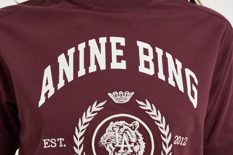 T-shirt donna Jaylin Tee Collegiate bordeaux 12695 BGN28 ANINE BING 
