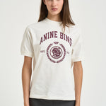 T-shirt donna Jaylin Tee Collegiate bianca 12695 WKHA3 ANINE BING 